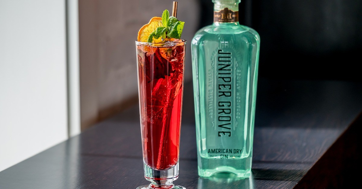 Hibiscus Gin Cocktail with Juniper Grove