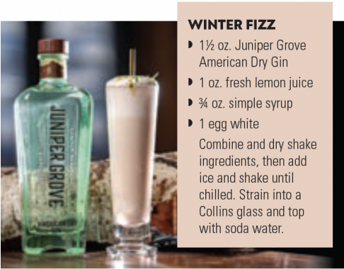 Juniper Grove American Dry Gin - Winter Fizz Cocktail Recipe