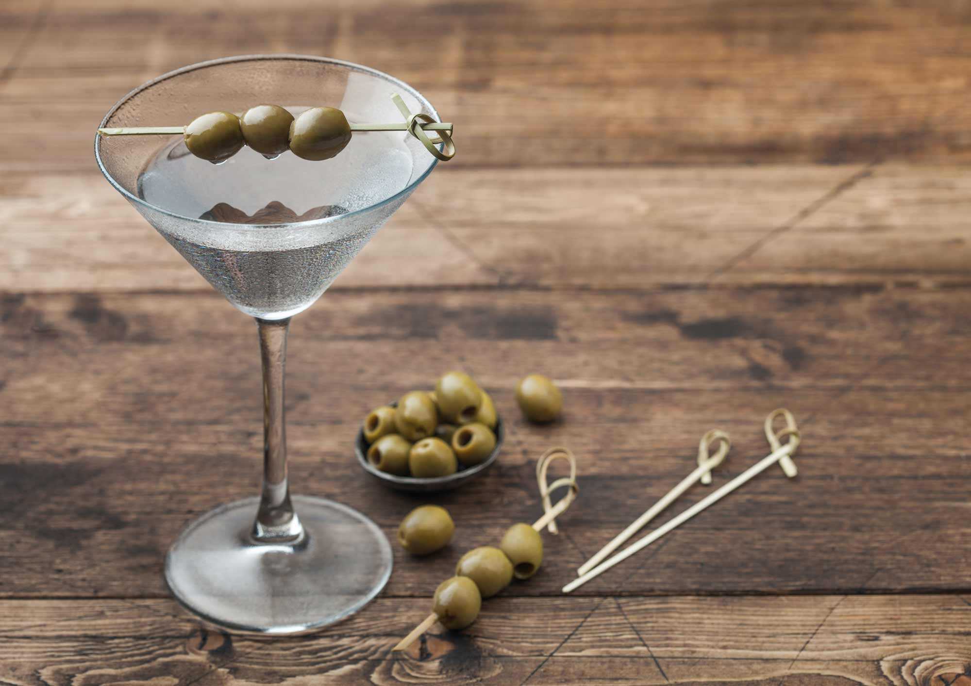 Gin Martini with Olives